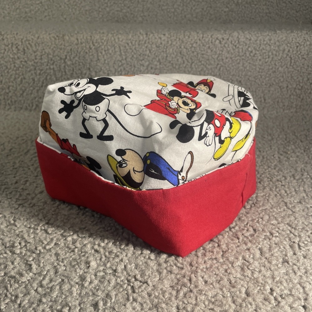 Mickey Mouse Red Skull/Chemo Surgical Scrub Hat/Cap Handmade